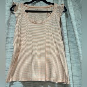 Small Loft Orange and White Shirt